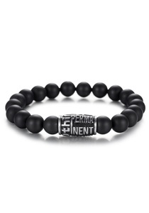 FIRETTI, Firetti Perlenarmband »Change«, mit Onyx, Firetti Perlenarmband »Schmuck Geschenk Armschmuck Armkette Perle«, mit Onyx