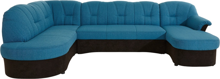 DOMO collection, DOMO collection Wohnlandschaft, DOMO collection Wohnlandschaft »Flores auch in Leder-Bezug, B/T/H: 293/180/86 cm, U-Form« wahlw. mit Bettfunktion, wahlw. mit Federkern, Unser Dauertiefpreis