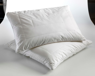 KYBURZ, Kissen/Pfulmen, Kyburz, »Bambus/Mais«, Kyburz Naturfaserkissen »Bambus/Mais«, Füllung: 80% Bambus-, 20% Maisfasern Kern: 100% Polyester Hohlfaserbällchen, Bezug: 100% Baumwoll-Feinbatist veredelt mit Aloe Vera, (1 St.)