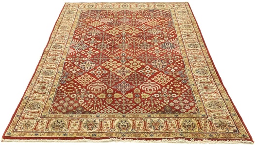MorgenLand, morgenland Wollteppich »Sarough Teppich handgeknüpft rot«, rechteckig, 12 mm Höhe, morgenland Wollteppich »Sarough Teppich handgeknüpft rot«, rechteckig, 12 mm Höhe