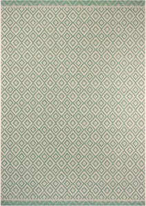 White Label, White Label - In-& Outdoor Teppich Capri - 70 x 140 cm; - Grün, Creme, andas Teppich »Evie«, rechteckig, 4 mm Höhe, In- & Outdoor geeignet, strapazierfähig und pflegeleicht, Flachgewebe