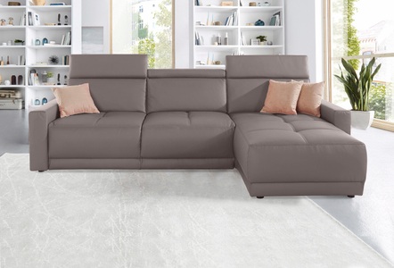 DOMO collection, DOMO collection Ecksofa, DOMO collection Ecksofa »Ava L-Form«, mit Recamiere, Federkern wahlweise mit Kopfteilverstellungen