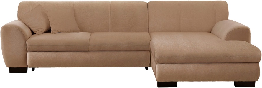 HOME AFFAIRE, Home affaire Ecksofa »Nika«, MELROSE®, Microfaser oder Struktur, wahlweise mit Bettfunktion, Home affaire Ecksofa »Nika zeitlos und elegant, L-Form« wahlweise mit Bettfunktion, auch in Cord