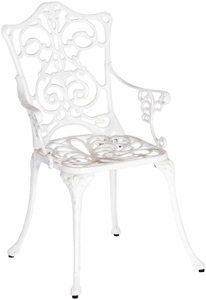 Merxx, MERXX Gartensessel »Lugano«, Aluminium, weiss, MERXX Gartensessel »Lugano«, (1 St.), Aluminium, weiss