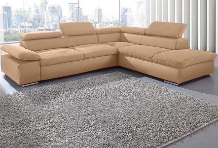 SIT&MORE, sit&more Ecksofa, sit&more Ecksofa »Valentine L-Form, B: 272 cm« mit Arm- & Kopfteilverstellung, optional mit Bettfunktion
