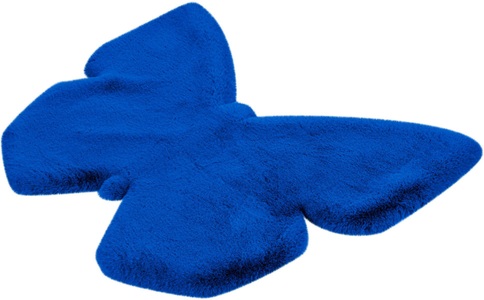 calo-deluxe, calo-deluxe Kinderteppich »Kids-1000«, Motivform, 36 mm Höhe, Kunstfell, Motiv Schmetterling, 