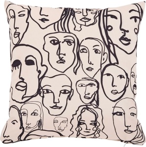 done.® Kissenhülle »Velour Print Crowd«, (1 St.), Beidseitig bedruckte Kissenhülle