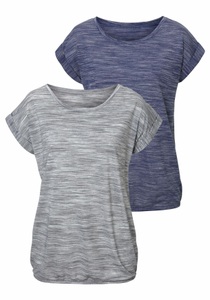 BEACHTIME, Beachtime T-Shirt, Beachtime Kurzarmshirt »mit Struktureffekt«, (2er-Pack), aus pflegeleichter Qualität