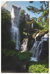 Artland, Artland Wandbild »Wasserfall bei Wasserspielen in Kassel«, Artland Leinwandbild »Wasserfall bei Wasserspielen in Kassel«, Gewässer, (1 St.), auf Keilrahmen gespannt