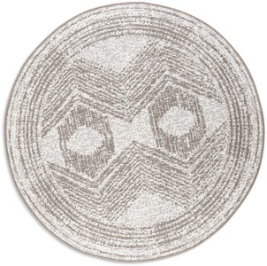 ELLE DECORATION, ELLE DECORATION Teppich »Merge, In- und Outdoor«, rund, Flachgewebe, In-& Outdoor, Modern, Wendeteppich, Balkon, Wohnzimmer, ELLE DECORATION Teppich »Merge Wendeteppich«, rund, 5 mm Höhe, Flachgewebe, In-& Outdoor, Modern, beidseitig, Balkon, Wohnzimmer