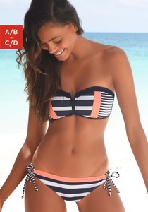 KangaROOS, KangaROOS Bandeau-Top »Anita« mit Reissverschluss zwischen den Cups, KangaROOS Bandeau-Bikini-Top »Anita«, mit Reissverschluss zwischen den Cups