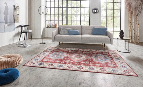 NOURISTAN, Teppich, »Gratia«, NOURISTAN, rechteckig, Höhe 5 mm, maschinell gewebt, NORTHRUGS Teppich »Gratia«, rechteckig, 5 mm Höhe, Orientalisch, Vintage, Flachgewebe, Läufer, Wohnzimmer, Schlafzimmer