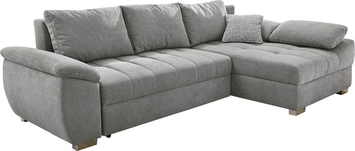 Jockenhöfer Gruppe, Jockenhöfer Gruppe Ecksofa, mit Bettfunktion und Bettkasten, Ottomane links oder rechts montierbar, inklusive loser Rücken- und Zierkissen, Jockenhöfer Gruppe Ecksofa »Alster L-Form«, mit Bettfunktion und Bettkasten, Ottomane links oder rechts montierbar