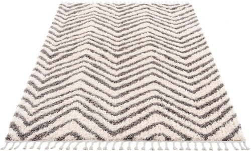 Carpet City Hochflor-Teppich »Pulpy 531«, rechteckig, 30 mm Höhe, mit Fransen, Wohnzimmer
