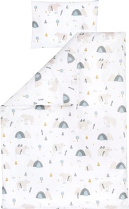 Julius Zöllner, JULIUS ZÖLLNER Bettwäsche Mountain Bear 100x135 cm - weiß - Gr.100x135 cm, Julius Zöllner Bettwäsche
