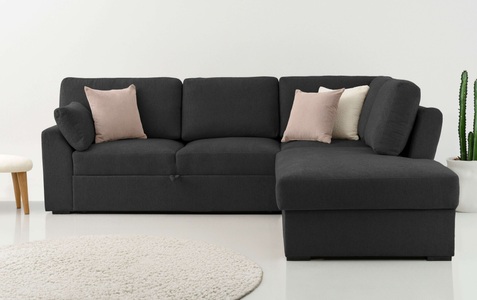 Home affaire Ecksofa »Citry Schlafsofa«, Breite 242 cm, Chenille, Bettfunktion, Bettkasten, L-Form