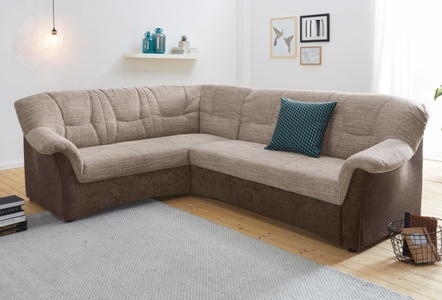 DOMO collection, DOMO collection Ecksofa, DOMO collection Ecksofa »Sarafina L-Form«, wahlweise mit Bettfunktion, optional mit Federkern