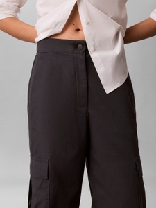 Calvin Klein Jeans Cargohose Elastikbund, High Waist, Relaxed Fit, Cargotaschen