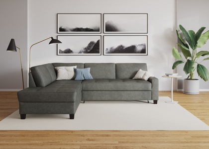 DOMO collection, DOMO collection Ecksofa »Florentina«, wahlweise mit Bettfunktion, DOMO collection Ecksofa »Florentina L-Form«, wahlweise mit Bettfunktion, mit Kontrastnaht
