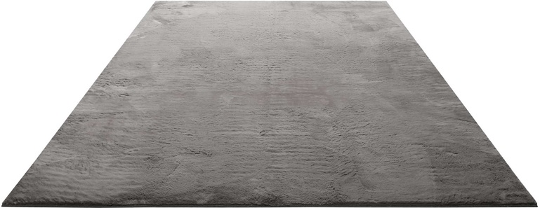 Homie Living, Homie Living Teppich »Villa Rosso«, rechteckig, 15 mm Höhe, Homie Living Teppich »Villa Rosso«, rechteckig, 15 mm Höhe, Kurzflor, Uni Farben, leicht glänzende Optik