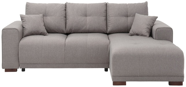 HOME AFFAIRE, Home affaire Ecksofa »Viborg«, mit Regal in der Armlehne, wahlweise mit Bettfunktion, Home affaire Ecksofa »Viborg L-Form«, mit Regal in der Armlehne, wahlweise mit Bettfunktion