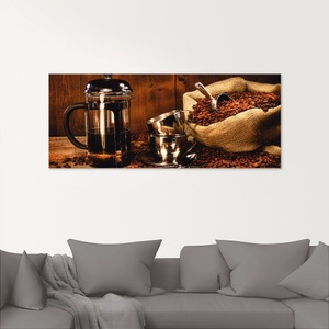 Artland, Artland Glasbild »Sack Kaffeebohnen mit Presse«, Artland Glasbild »Sack Kaffeebohnen mit Presse«, Getränke, (1 St.), in verschiedenen Grössen