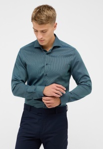 ETERNA Mode GmbH, SLIM FIT Hemd in petrol strukturiert, 