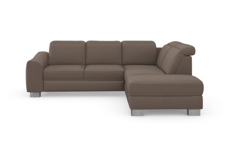 sit&more Ecksofa »Durness«, mit Federkern und hochwertigen Edelstahlfüssen, wahlweise mit Kopfteilverstellung, Bettfunktion und Stauraum oder mit Bettfunktion und Bettkasten