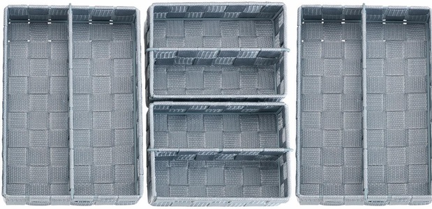 Wenko, WENKO Aufbewahrungskorb »Adria« (Set, 4 Stück), WENKO Organizer »Adria«, (Set, 4 St.)