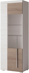 SERIE ROGER, Vitrine »Serie Roger«, Breite 55cm, Höhe 160cm, INOSIGN Vitrine »Roger,Höhe 160cm stilvolle Glasvitrine mit verstellbare Glasböden«, Standvitrine 1Trg, viel Stauraum, ohne Beleuchtung