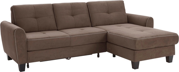SIT&MORE, sit&more Ecksofa, sit&more Ecksofa »Varese L-Form«, mit Federkern, wahlweise mit Bettfunktion und Stauraum
