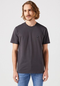 Wrangler, T-shirts Sign Off Tee Unisex Taubengrau XL, Wrangler Kurzarmshirt, mit Logostickerei auf der Brust