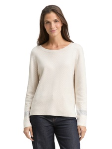 TOM TAILOR Strickpullover mit All-Over Print