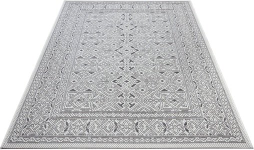 NORTHRUGS, NORTHRUGS Teppich »Cuadrado«, rechteckig, 4 mm Höhe, Flachgewebe In und Outdoor geeignet, Grafisches Design, gekettelt, Wohnzimmer, Balkon, Terrasse, Garten, Robust, Pflegeleicht, NORTHRUGS Teppich »Cuadrado«, rechteckig, 4 mm Höhe, Flachgewebe Grafisches Design, gekettelt, Robust, Pflegeleicht