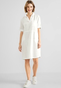 STREET ONE, STREET ONE Hemdblusenkleid, mit leicht abgerundetem Saum, 