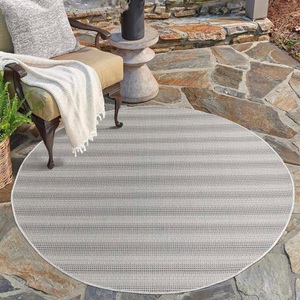 Carpet City, Carpet City Teppich »Palm«, rund, 5 mm Höhe, Wetterfest & UV-beständig, für Balkon, Terrasse, Flur, Küche, flach gewebt, Carpet City Teppich »PALM3471«, rund, 5 mm Höhe, Wetterfest & UV-beständig, für Balkon, Terrasse, Küche, flach gewebt