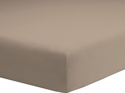 Schlafgut, Flausch-Jersey Spannbetttuch Schlafgut beige Größe: 016, Flausch-Jersey Spannbetttuch Schlafgut beige Größe: 016