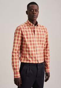 Seidensticker, seidensticker Flanellhemd »Slim«, Slim Langarm Button-Down-Kragen Karo, seidensticker Flanellhemd »Slim« Slim 1/1 Button-Down-Kragen Karo