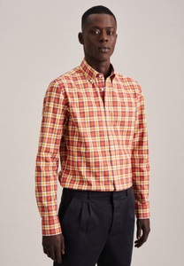 Seidensticker, seidensticker Flanellhemd »Slim«, Slim Langarm Button-Down-Kragen Karo, seidensticker Flanellhemd »Slim« Slim 1/1 Button-Down-Kragen Karo