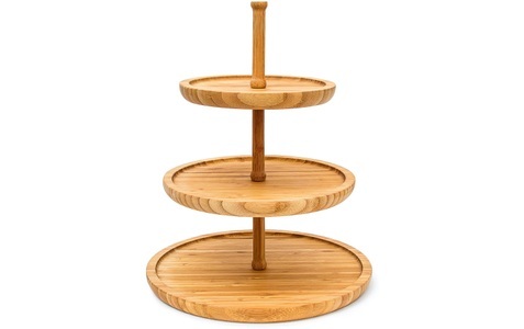 relaxdays, relaxdays Etagere »3-stufig«, relaxdays Etagere »3-stufig«, Holzart: Bambus (China)