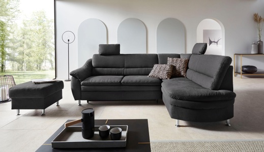 Places of Style Ecksofa »Cardoso«, Federkern, wahlweise mit Bett, Schubkasten