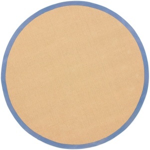 carpetfine, carpetfine Sisalteppich »Sisal«, rund, 5 mm Höhe, carpetfine Sisalteppich »Sisal«, rund, 5 mm Höhe, mit farbiger Bordüre, Anti-Rutsch Rückseite