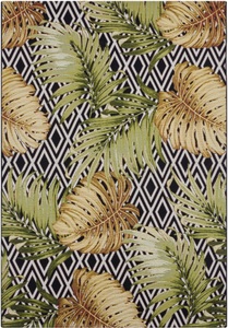 Hanse Home, HANSE Home Outdoorteppich »Diamonds and Leaves«, rechteckig, 3 mm Höhe, strapazierfähig, robust, pflegeleicht, fussbodenheizungsgeeignet, HANSE Home Outdoorteppich »Diamonds and Leaves«, rechteckig, 3 mm Höhe, In-& Outdoor, Teppich, Wetterfest, Balkon, Garten, Wohnzimmer, Floral