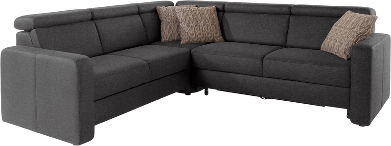 sit&more Ecksofa »Bologna«, inklusive Kopfteilverstellung und Federkern, wahlweise mit Bettfunktion und Schubkasten