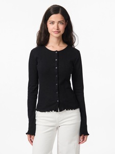 pieces Strickjacke »PCMARIE LS POIN CARDIGAN JRS NOOS BC«