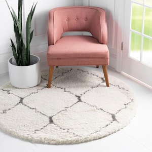 Myflair Möbel & Accessoires, Myflair Möbel & Accessoires Teppich »Temara Shag«, rund, 51 mm Höhe, Myflair Möbel & Accessoires Hochflor-Teppich »Temara Shag Lagerräumung«, rund, 51 mm Höhe, gewebt, Rauten Design, weich & kuschelig