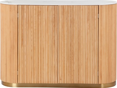 elbgestoeber, elbgestoeber Sideboard »Elblamelle«, Untergestell in Lattenoptik, mit einer Keramik Oberflächenplatte in Marmoroptik, Breite 119,5 cm, elbgestoeber Sideboard »Elblamelle«, Untergestell in Lattenoptik, Keramik Oberflächenplatte, Breite 119,5cm
