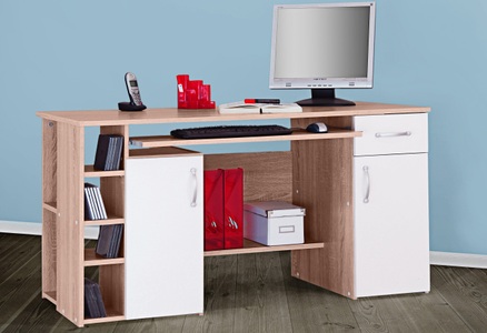 undefined, Schreibtisch »Tim«, mit 5 Fächern und Tastaturauszug, Made in Germany, VOGL Möbelfabrik Schreibtisch »Tim«, mit 5 Fächern & Tastaturauszug, Breite 138 cm, Made in Germany
