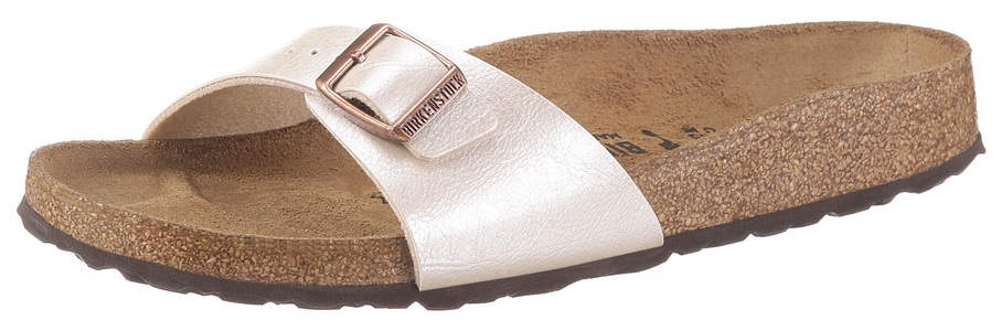 Birkenstock, Pantolette Madrid Birkenstock weiss Größe: 42, Birkenstock Madrid Sandalen Birko-Flor Schmal Damen lila 2021 EU 42 (Narrow) Freizeit Sandalen