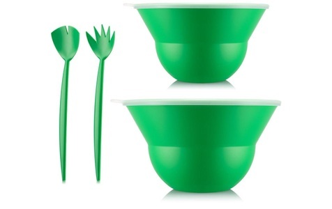 BODUM, Bodum Salatschüssel Topee 4 Stück, Grün, Bodum Salatschüssel »Topee 4 Stück, Grün«, 4 tlg., aus Kunststoff